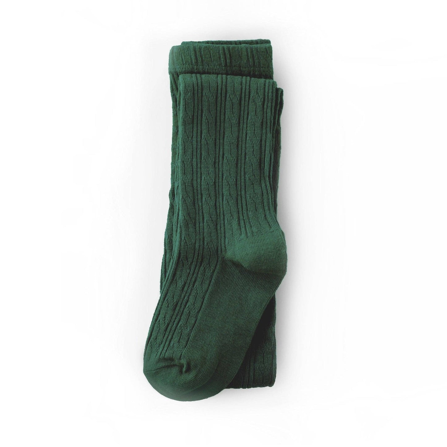 Green sock on a white background