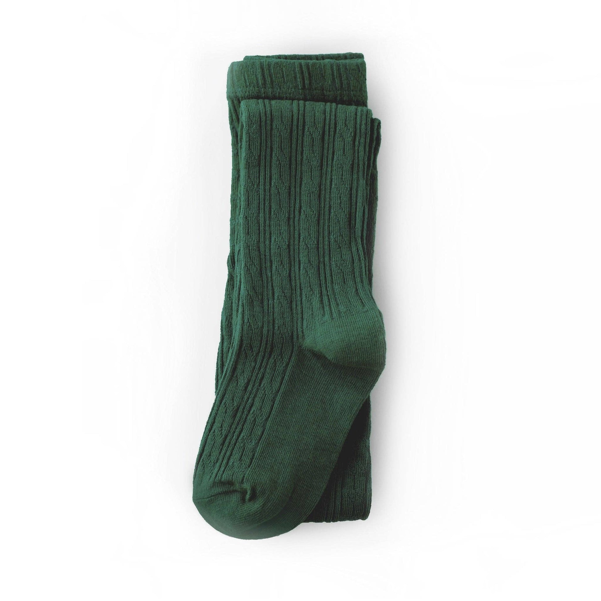 Green sock on a white background