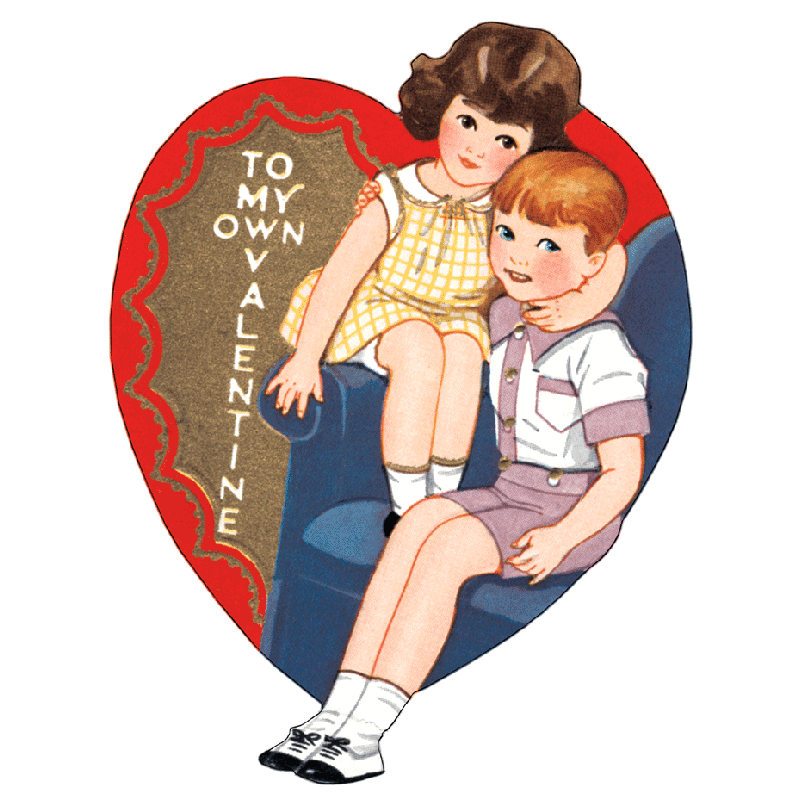 Laughing Elephant - vintage inspired Valentine sticker