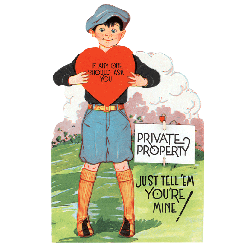 Laughing Elephant - vintage inspired Valentine sticker