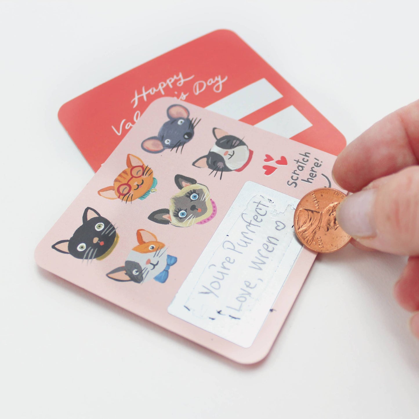 Inklings Paperie - Scratch-off Valentine Cards - Pet Faces