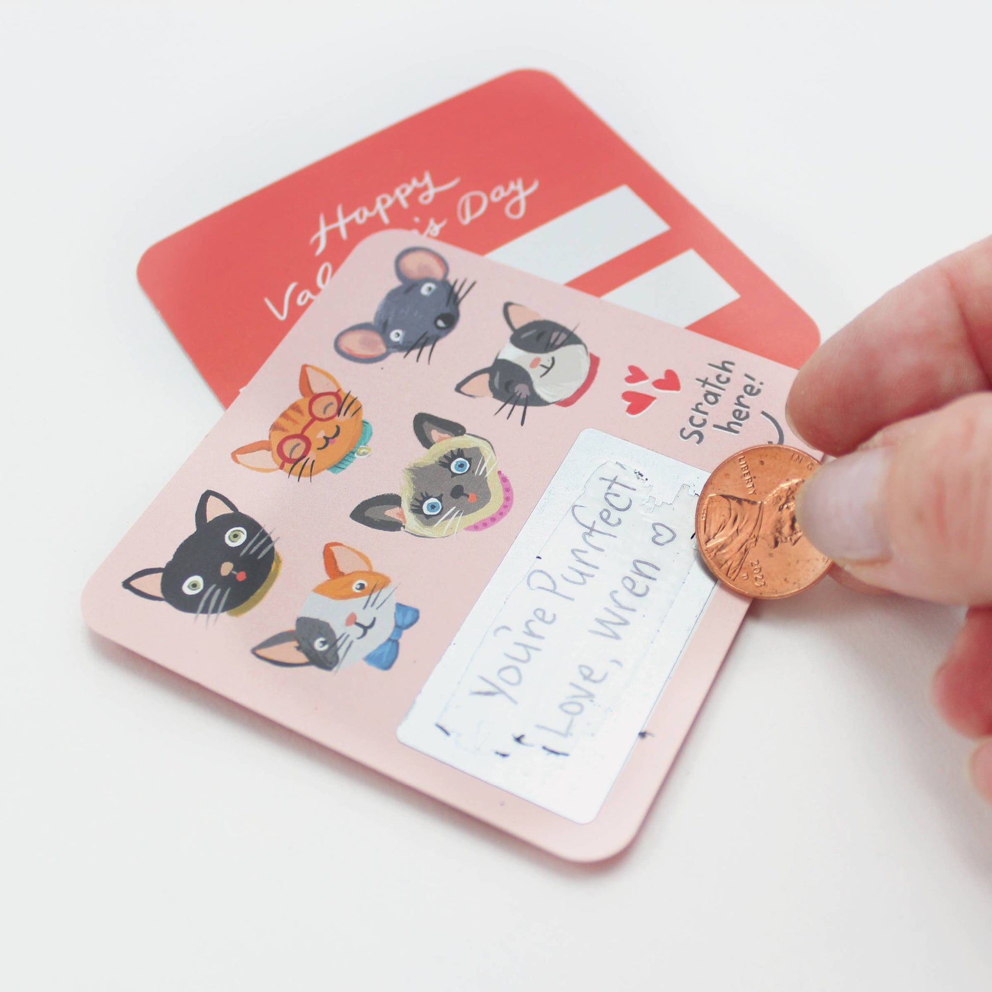 Inklings Paperie - Scratch-off Valentine Cards - Pet Faces