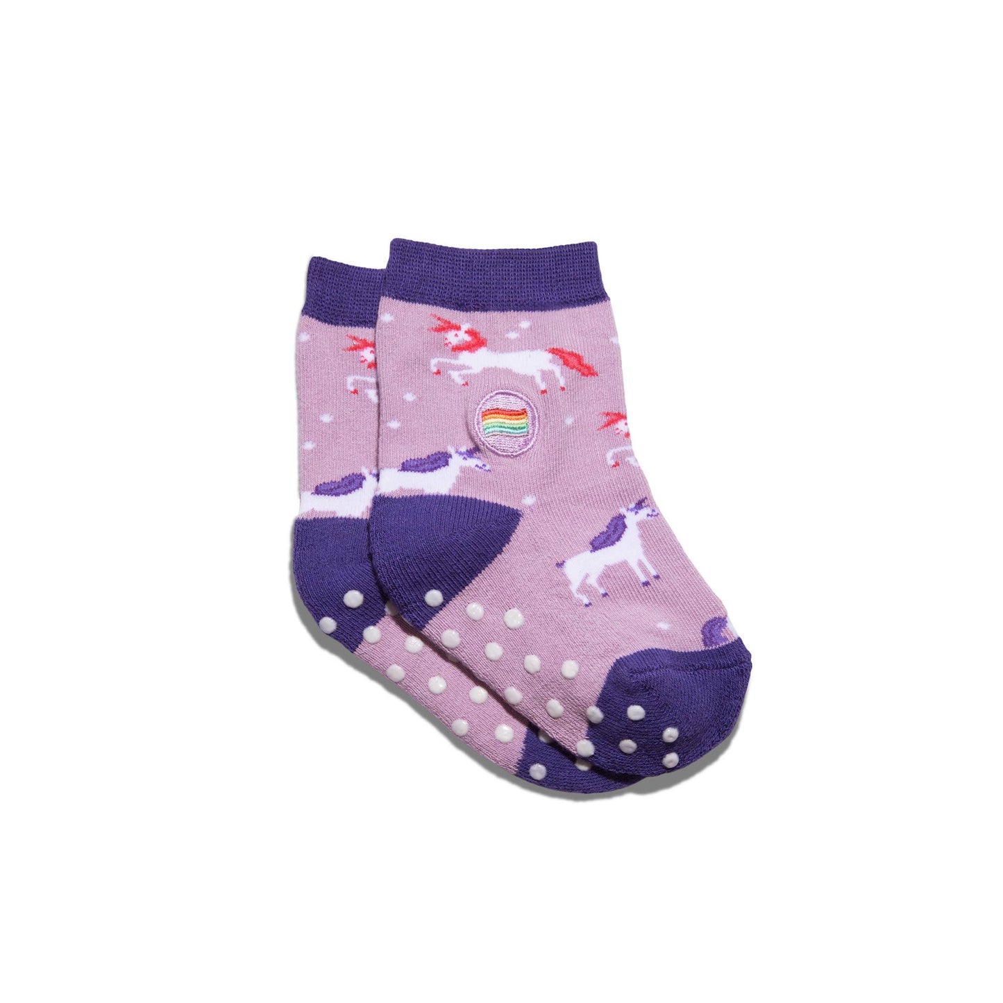 Conscious Step - Kids Socks that Save LGBTQ Lives (Purple Unicorns)