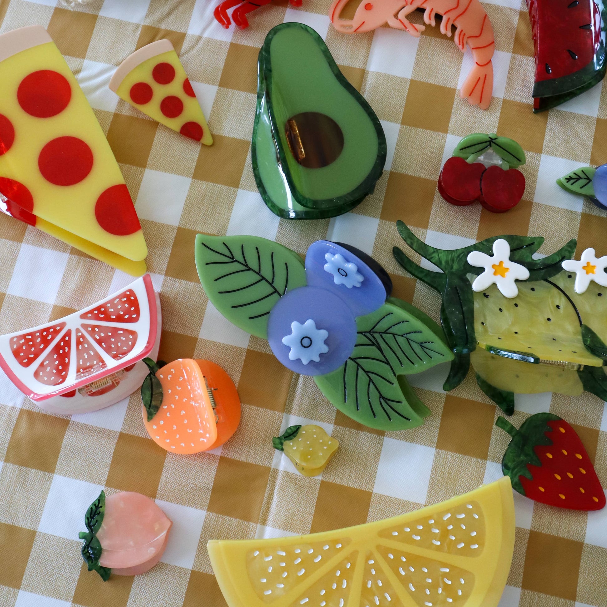 Jenny Lemons - Mini Peach Hair Claw Clip