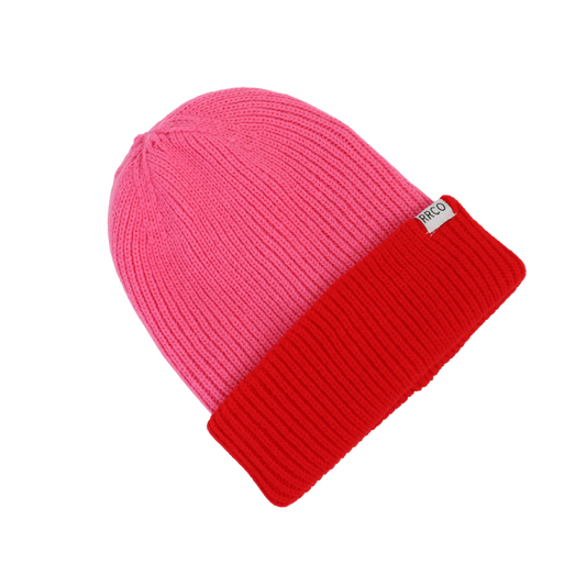 Rad River Co. Thick Knit Beanie- Red/Pink
