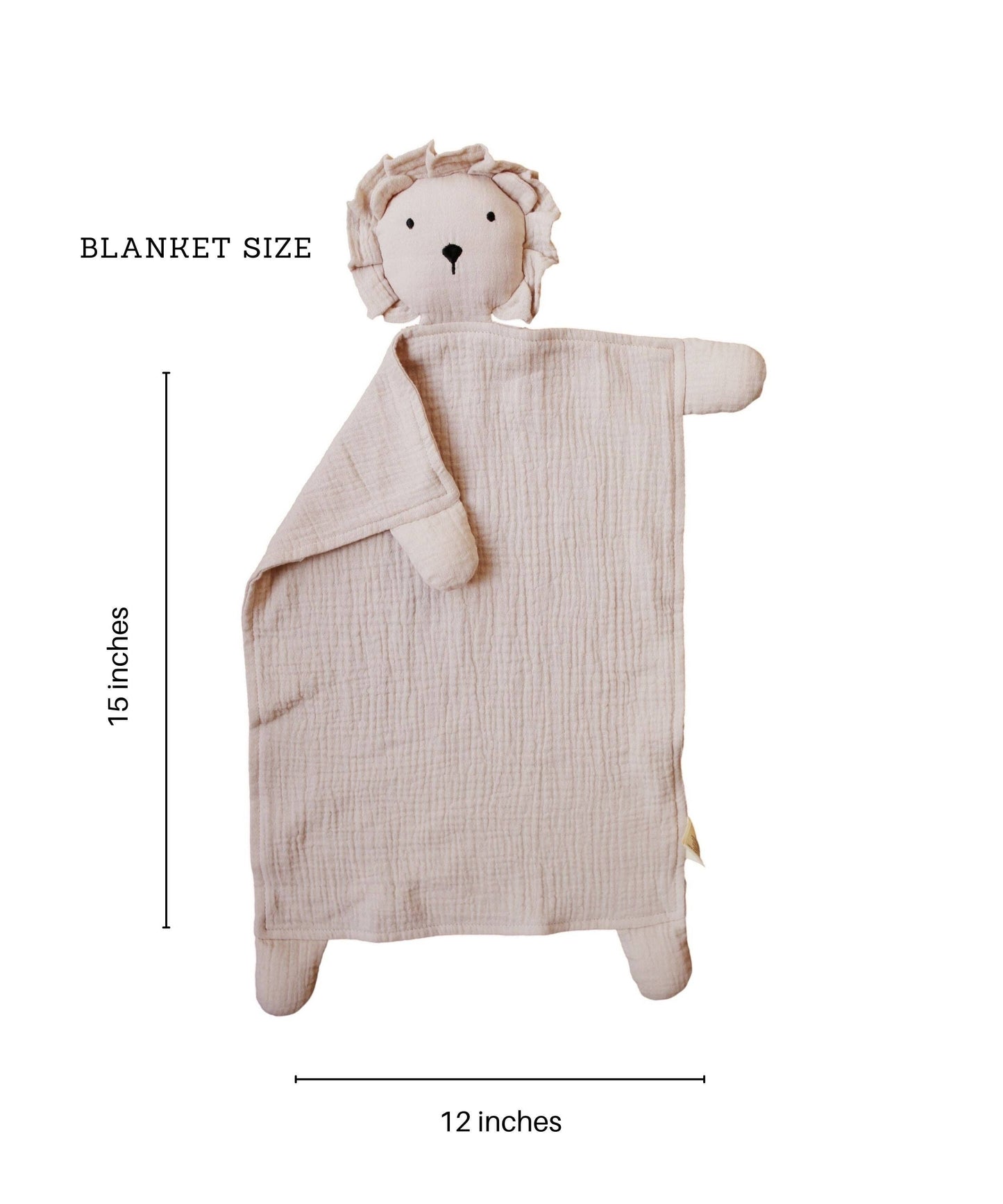 Marlowe & Co Natural Sand Lion Lovey Blanket