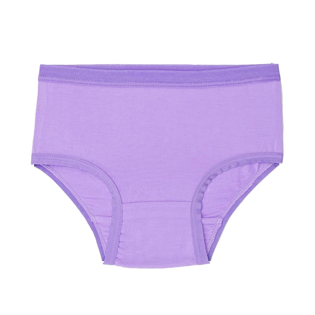 Purple underwear on a white background