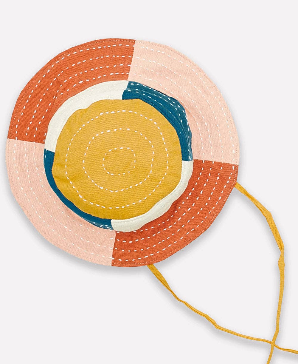 colorblock patchwork bucket hat