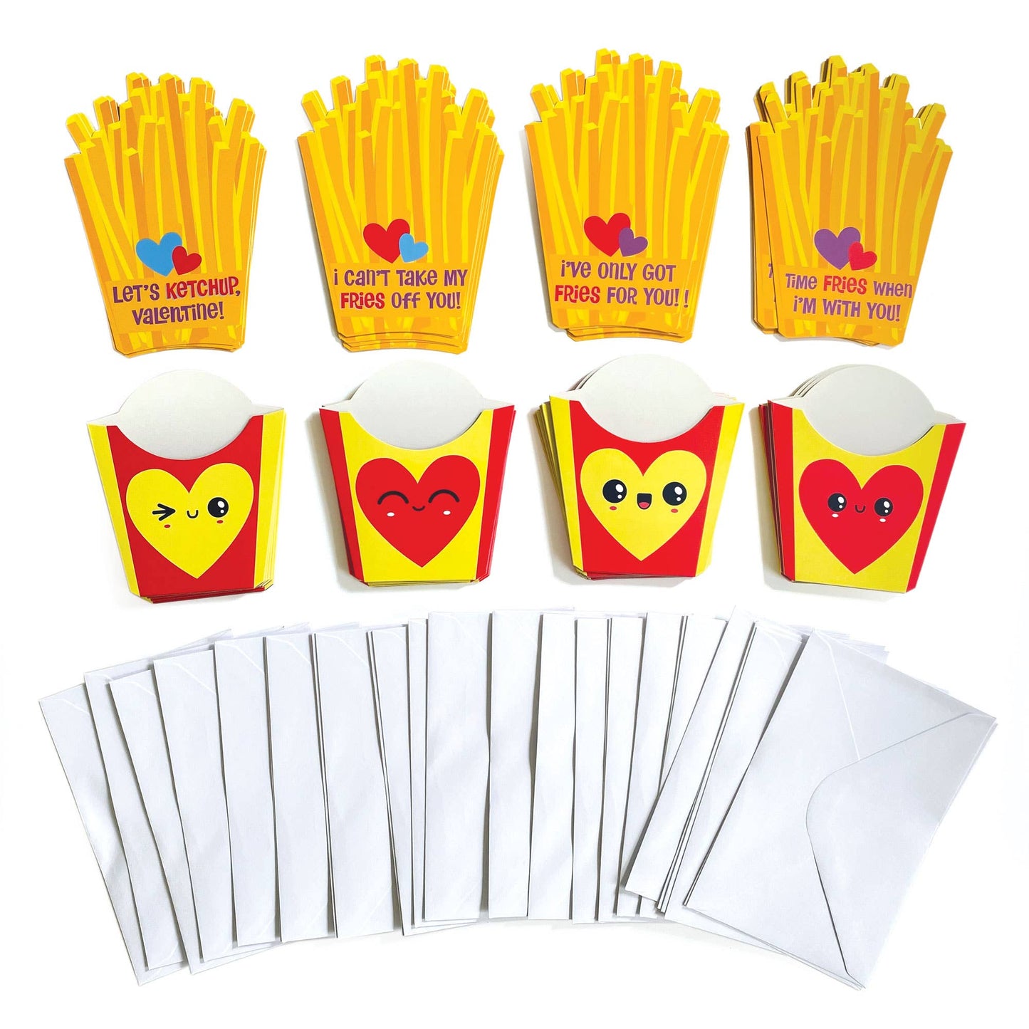 Paper House Productions - French Fries Valentines Card Exchange Pack