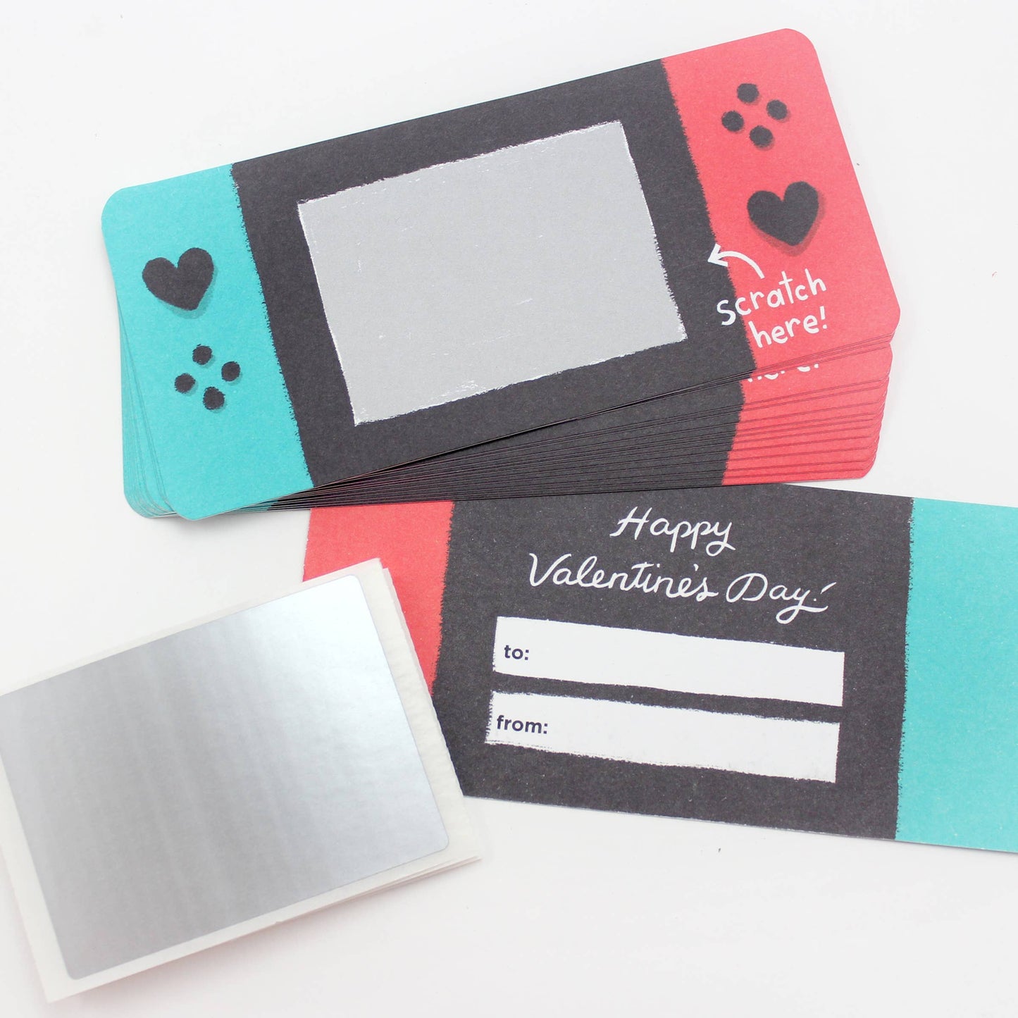 Inklings Paperie - Scratch-off Valentine Cards - Game On