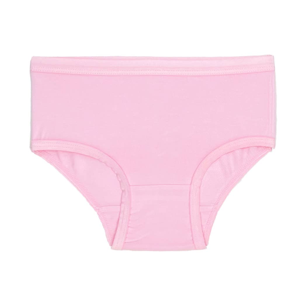 Pink underwear on a white background