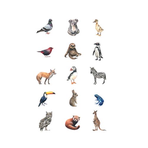 Tattly - Mini Animal Kingdom Tattoo Pair