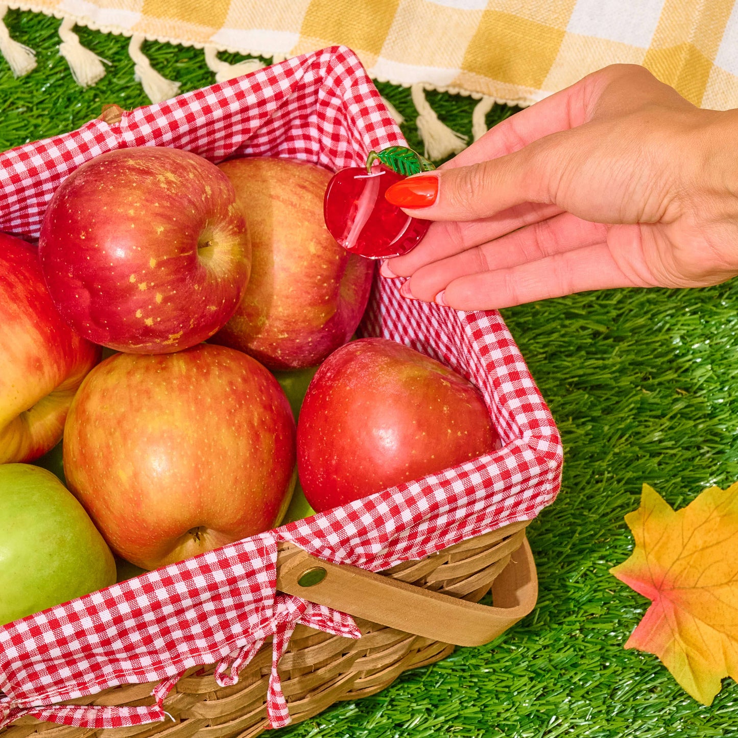 Jenny Lemons Mini Red Apple Hair Claw Clip