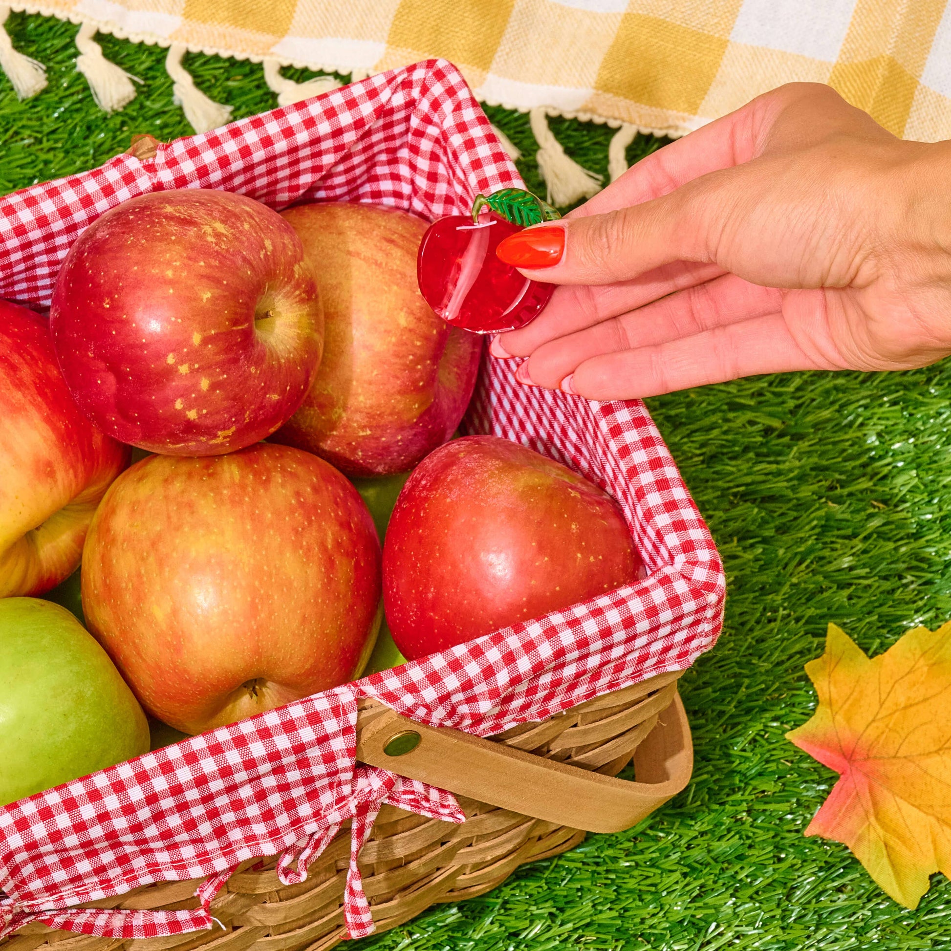 Jenny Lemons Mini Red Apple Hair Claw Clip