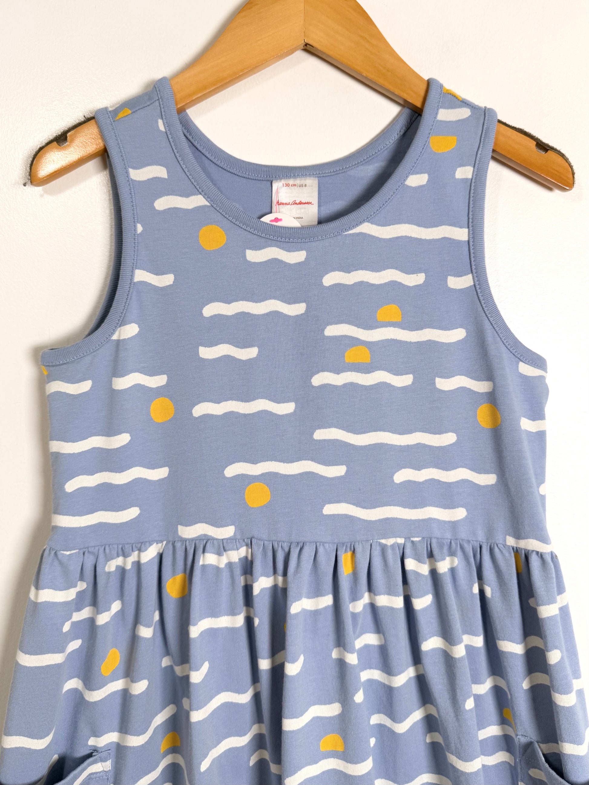 Hanna Andersson Ocean Rise Dress / 8Y