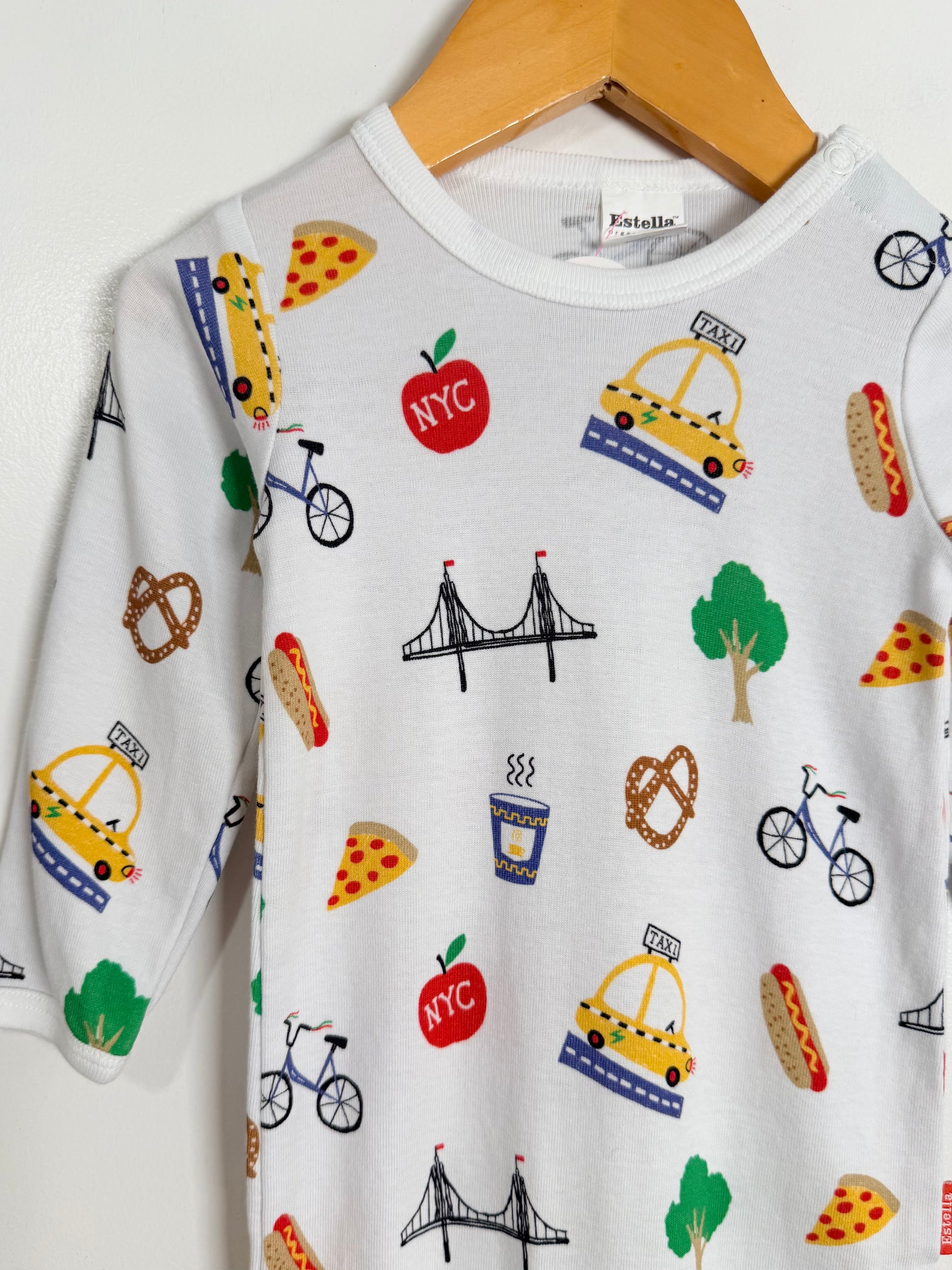 Estella NYC Pajama Onesie / 18M