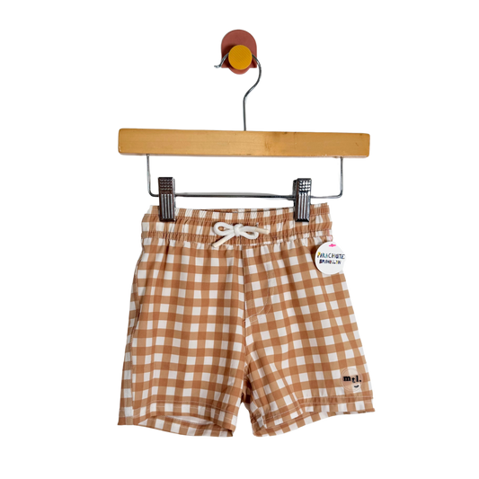 Miles the Label Gingham Swim Shorts / 12-18M