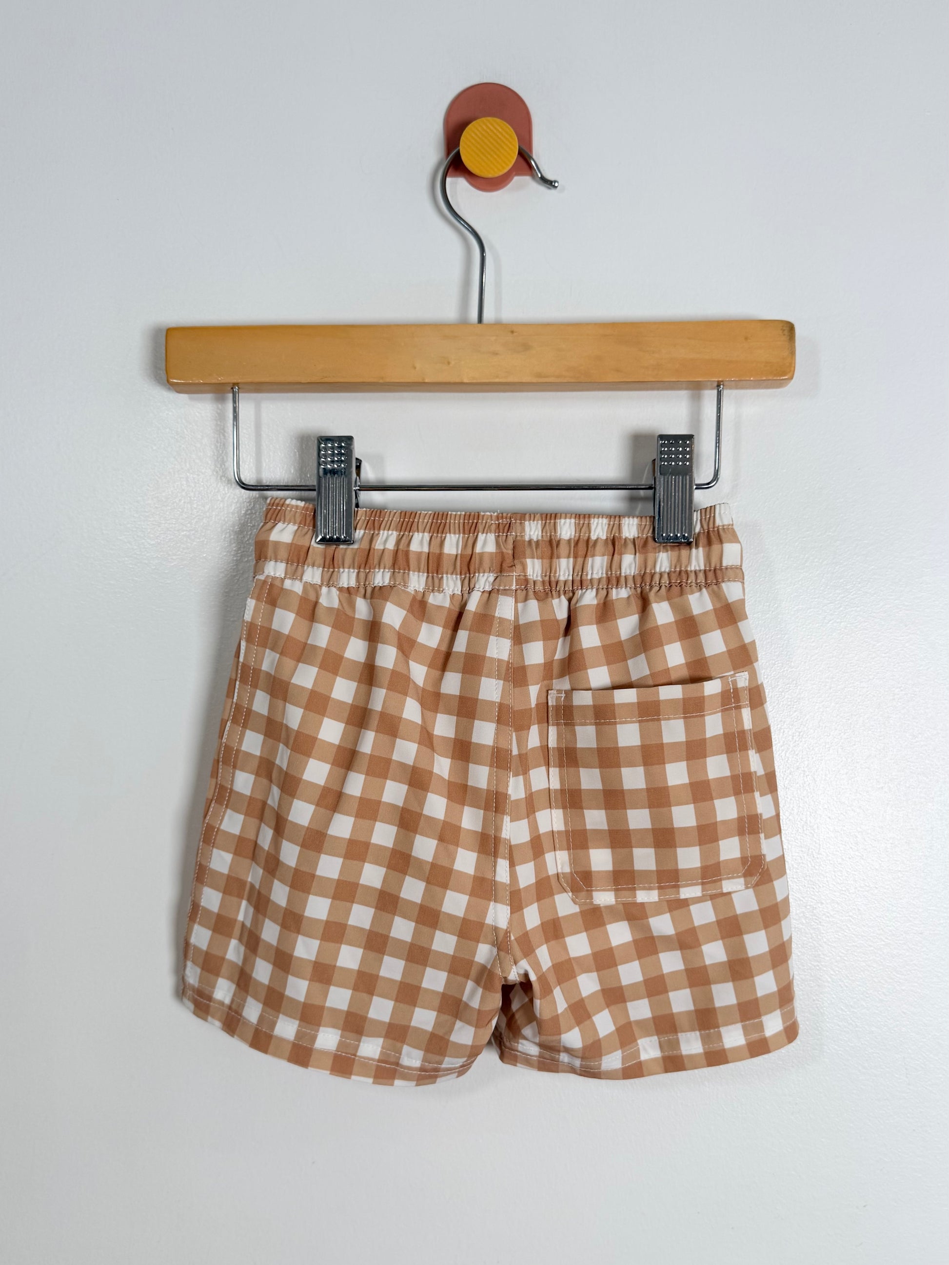 Miles the Label Gingham Swim Shorts / 12-18M