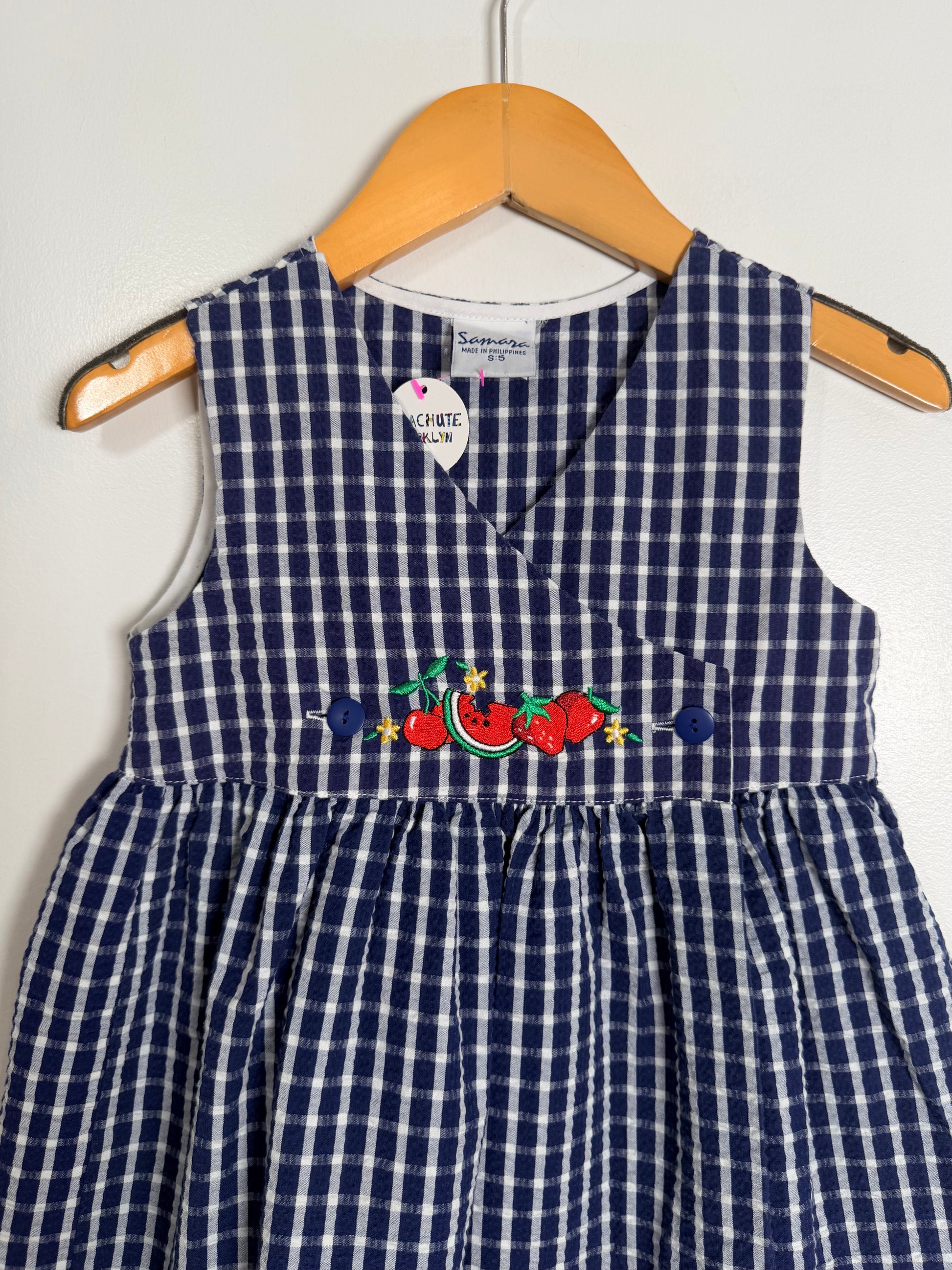 Samara Seersucker Fruit Dress / 5Y
