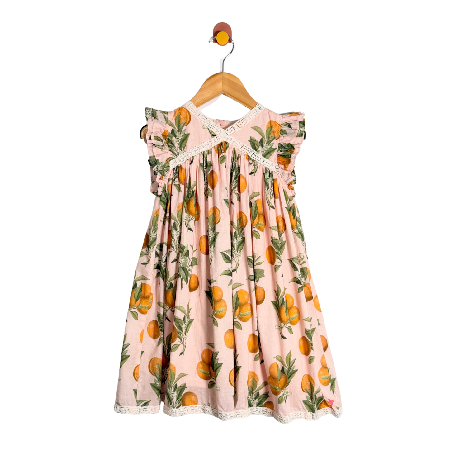 orange fruit dress Le Pleated Cowl Aline Summer Maxi for Women by Perte dego short puff sleeves Fruit Garden Scarf Orange Midi