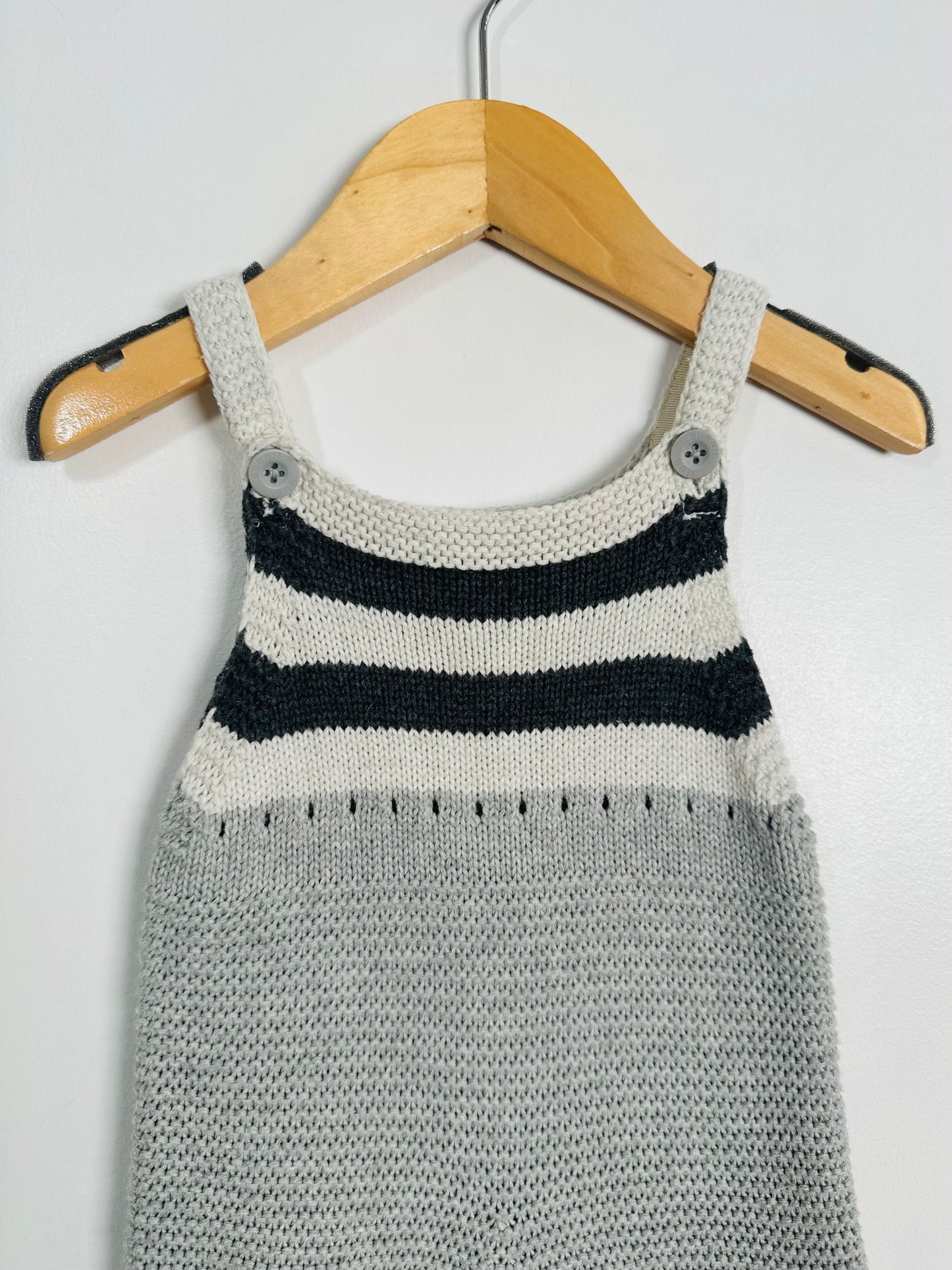 The Bonnie Mob Stripe Knit Romper / 6-12M