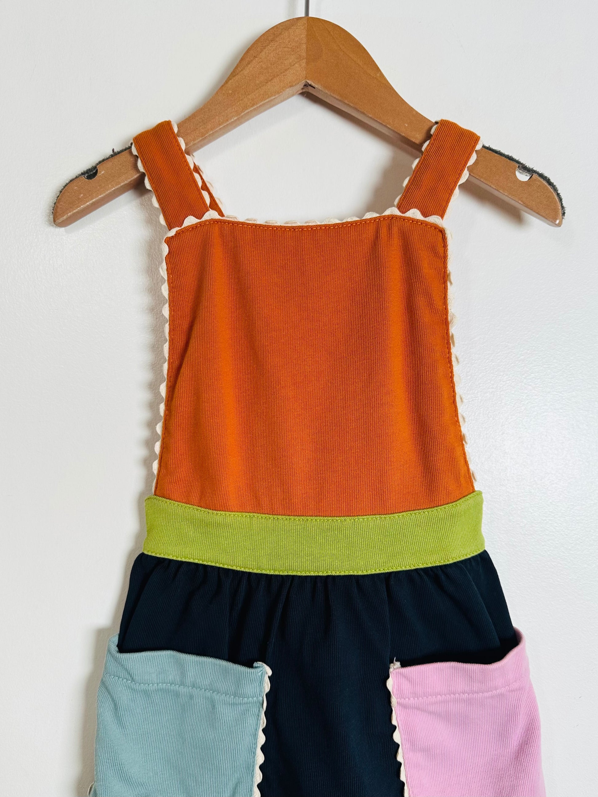 Misha & Puff Ric-rak Color Block Dress / 4Y