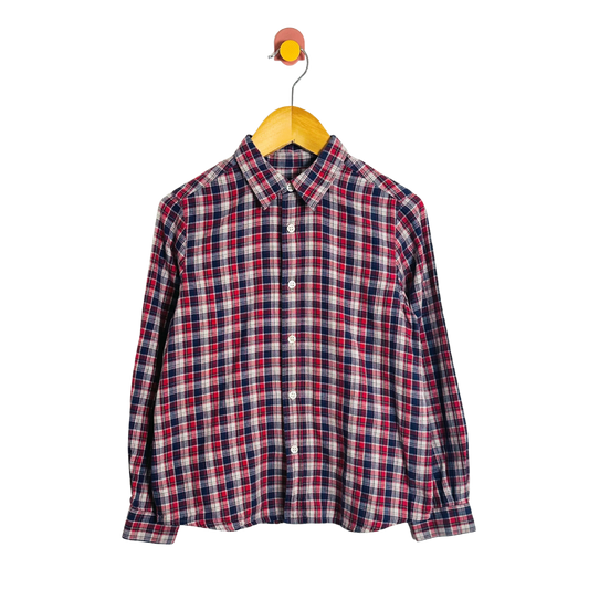 Bonpoint Plaid Button-Up / 8Y
