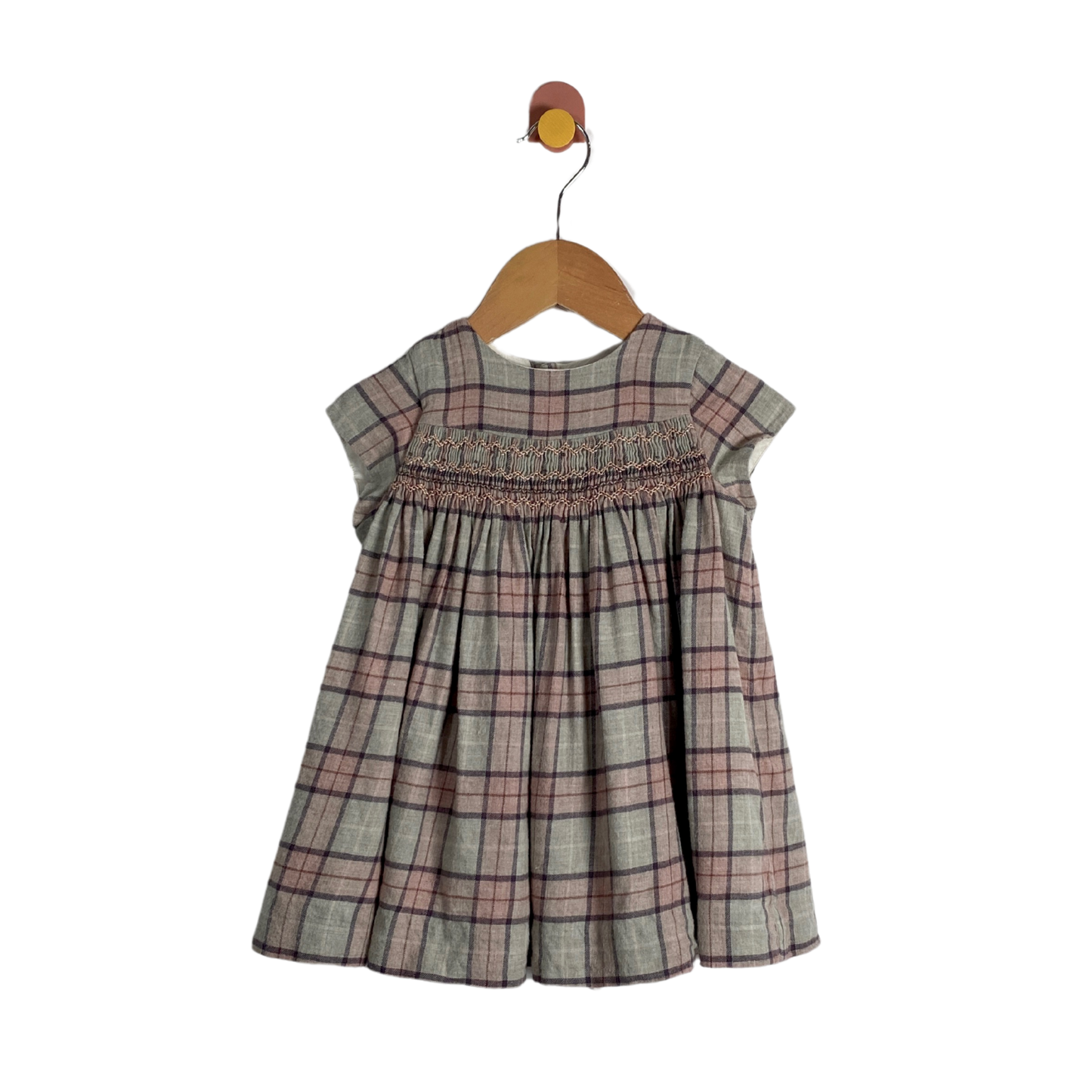 Bonpoint Smocked Plaid Dress / 2Y