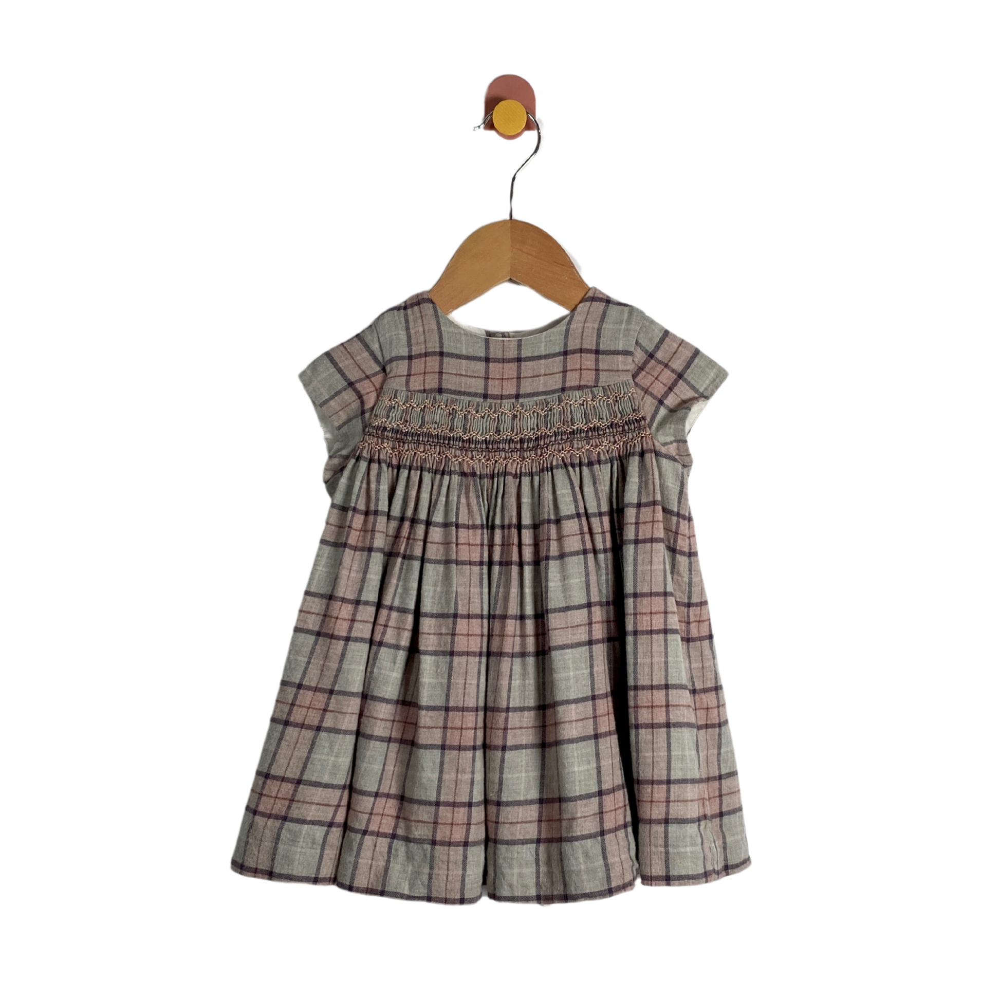 Bonpoint Smocked Plaid Dress / 2Y