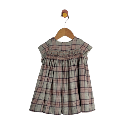 Bonpoint Smocked Plaid Dress / 2Y