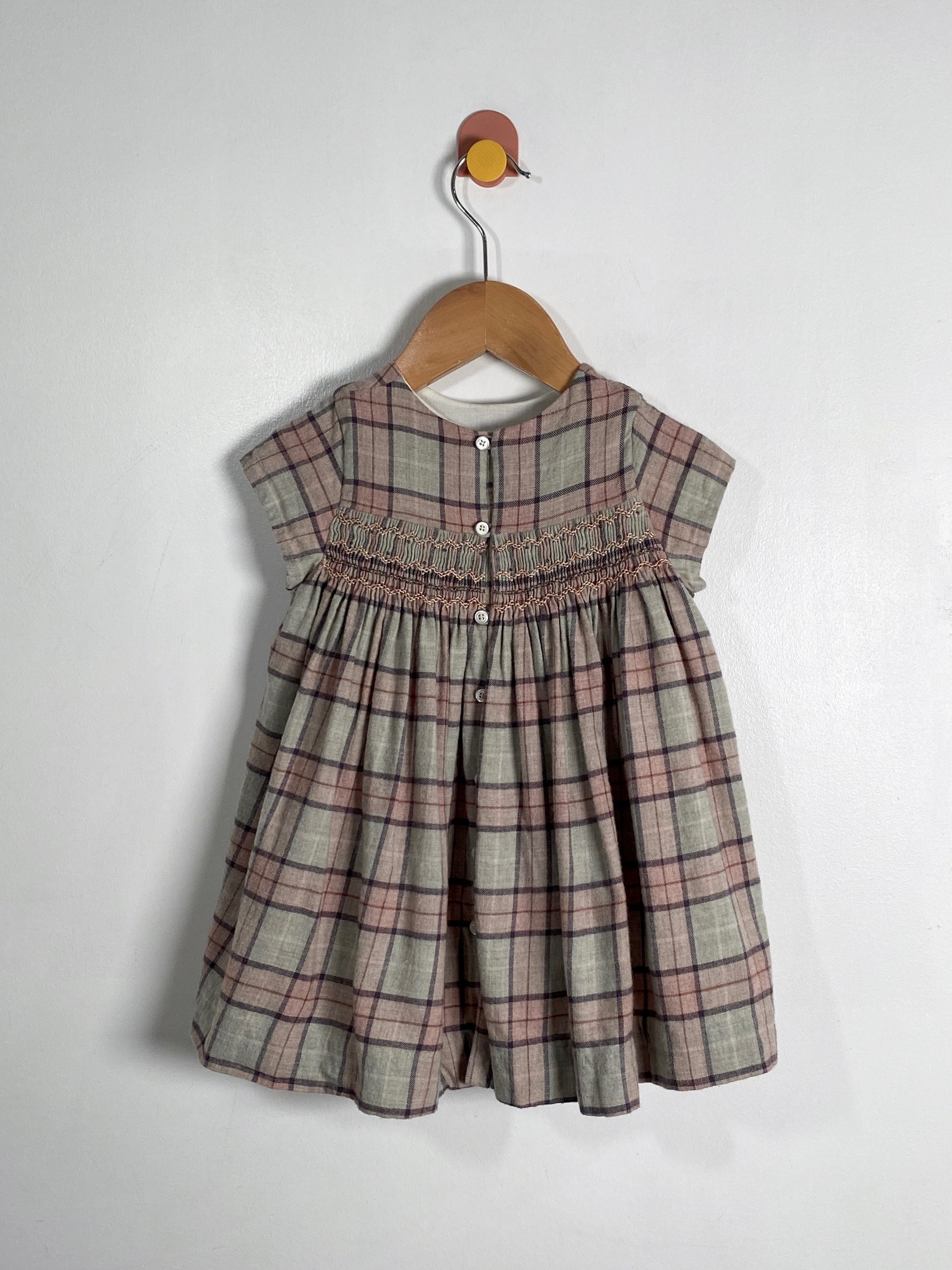 Bonpoint Smocked Plaid Dress / 2Y