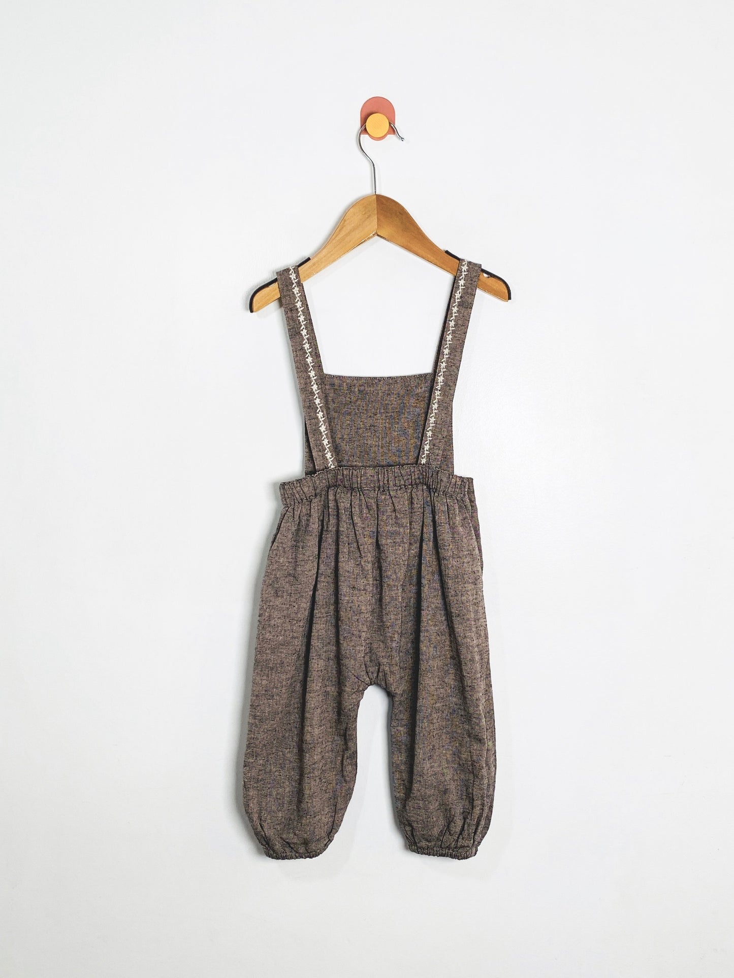 Emile et Ida Embroidered Bubble Overalls / 2Y