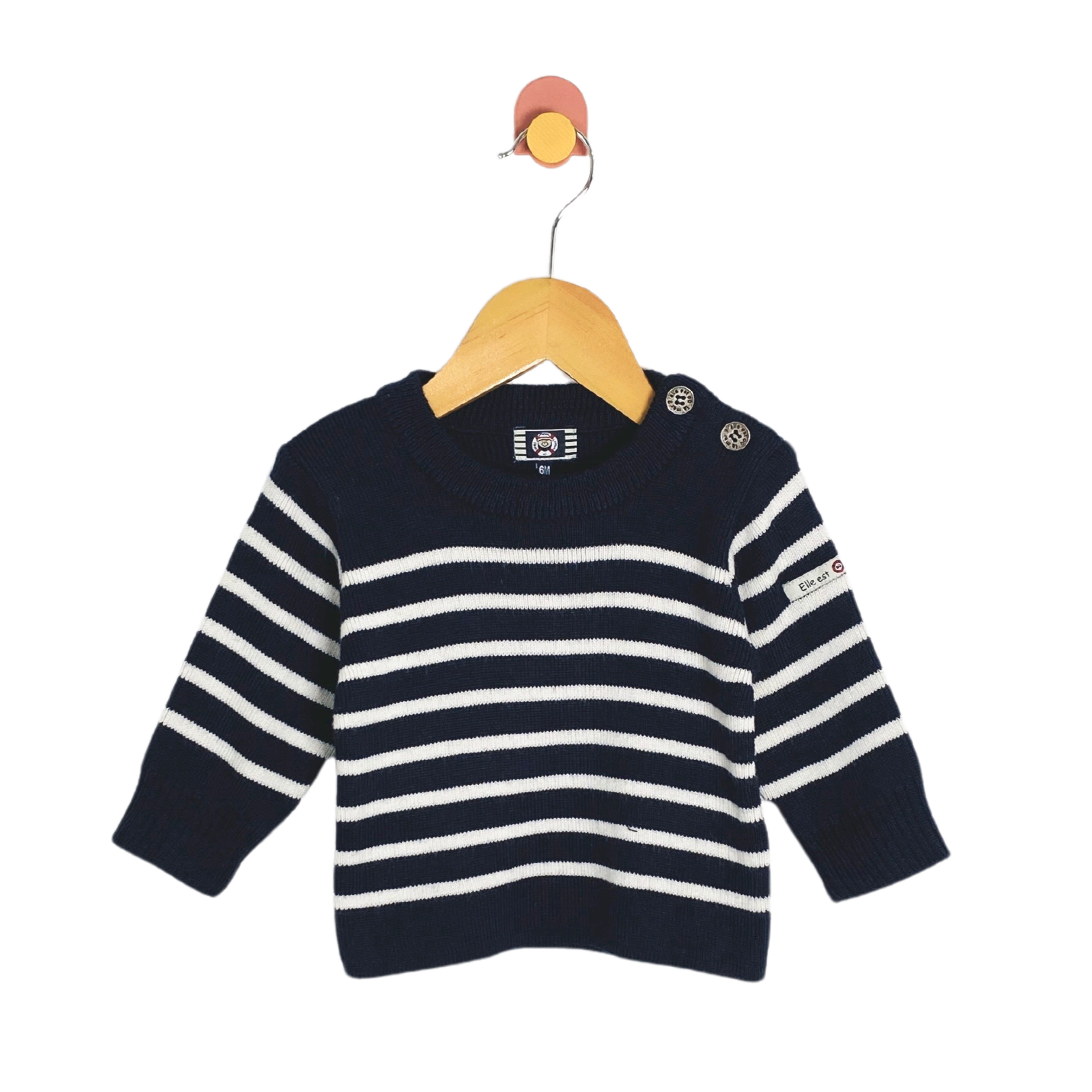 Elle est où la Mer Nautical Stripe Sweater / 6M 