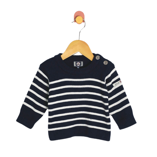 Elle est où la Mer Nautical Stripe Sweater / 6M 