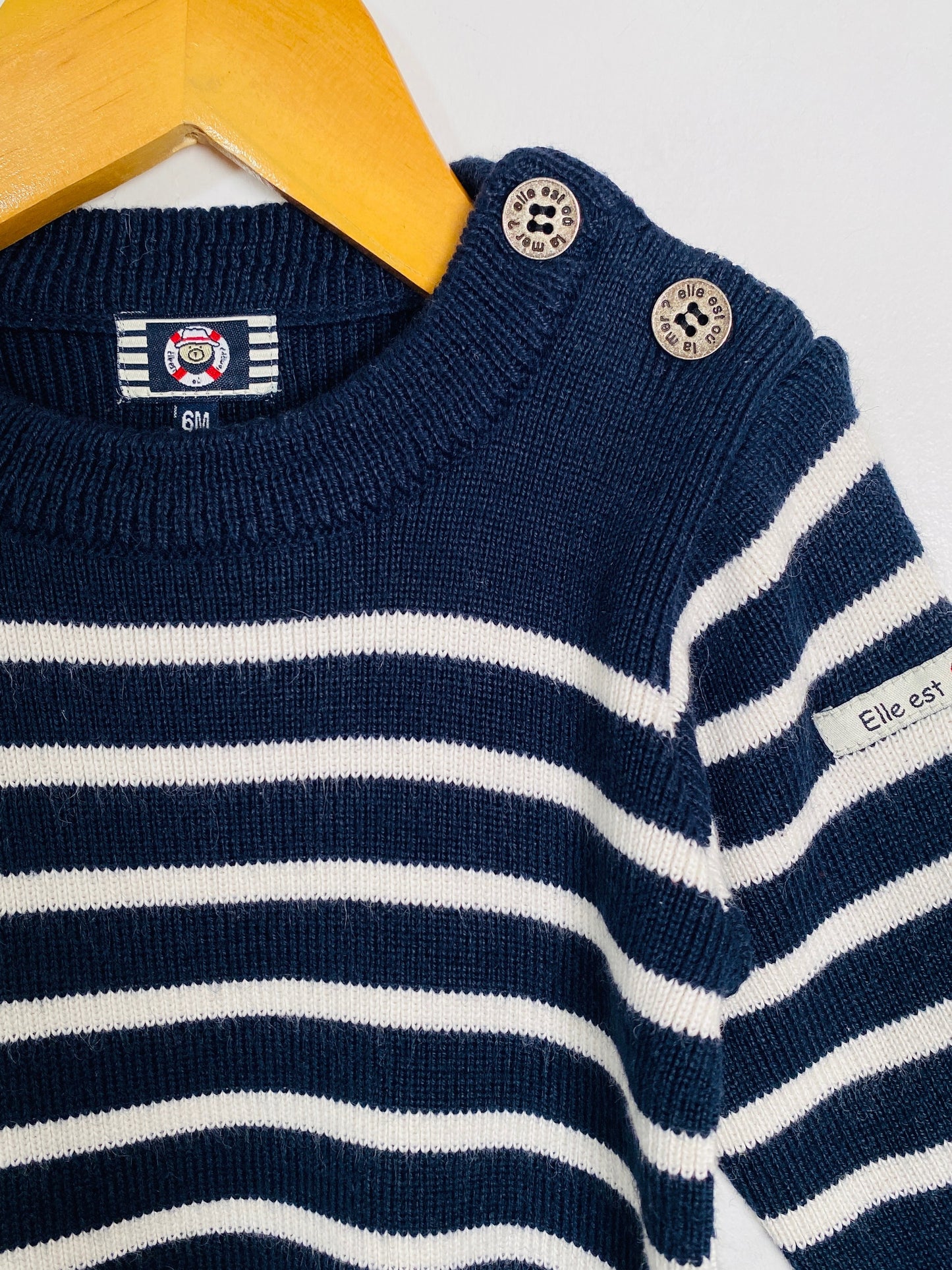 Elle est où la Mer Nautical Stripe Sweater / 6M 