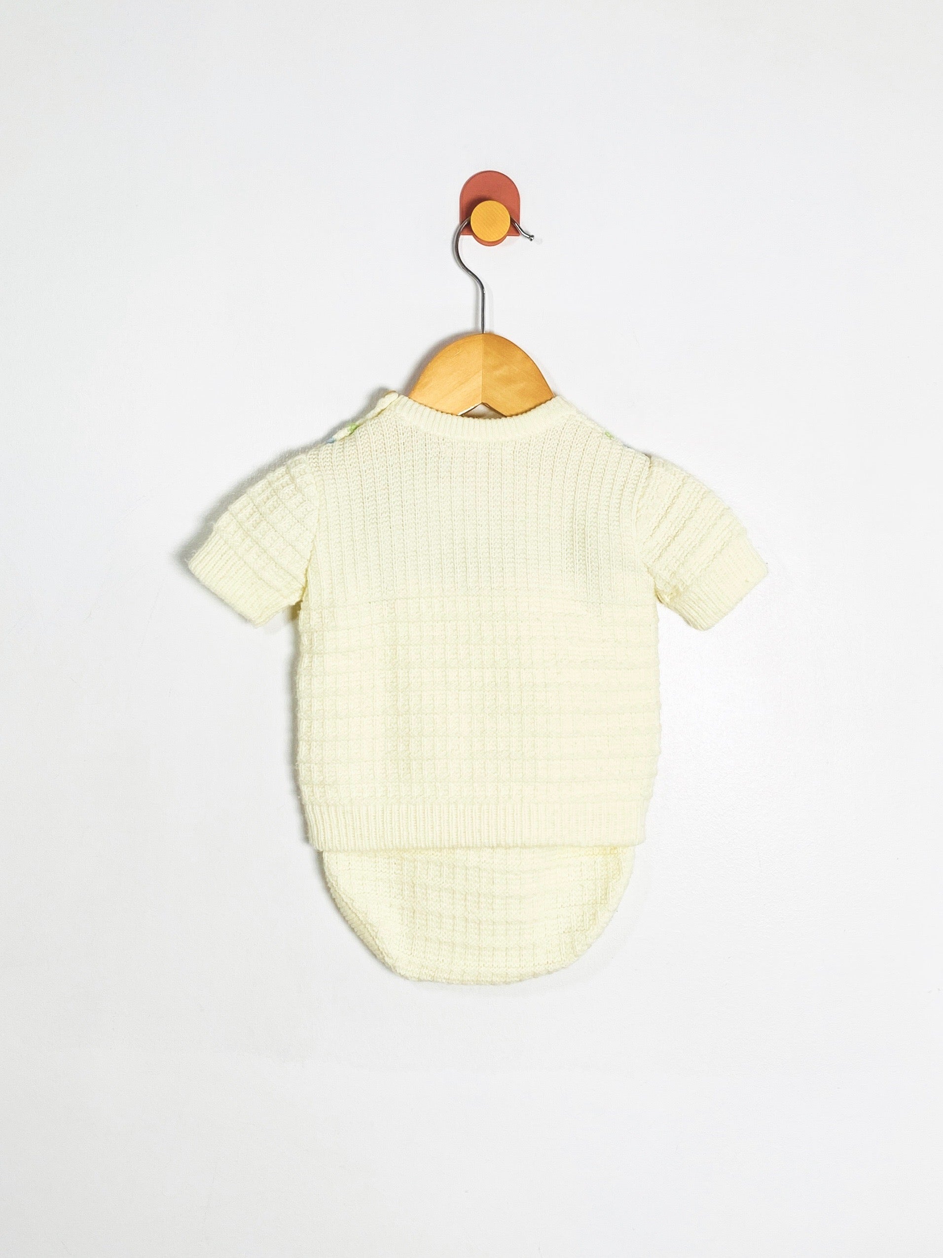 Vintage Baby Bird Knit Set / 3M