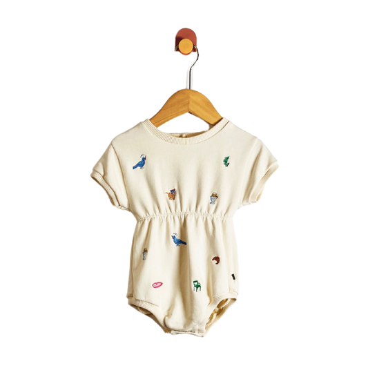 Oeuf Breakfast Animals Romper / 6-12M