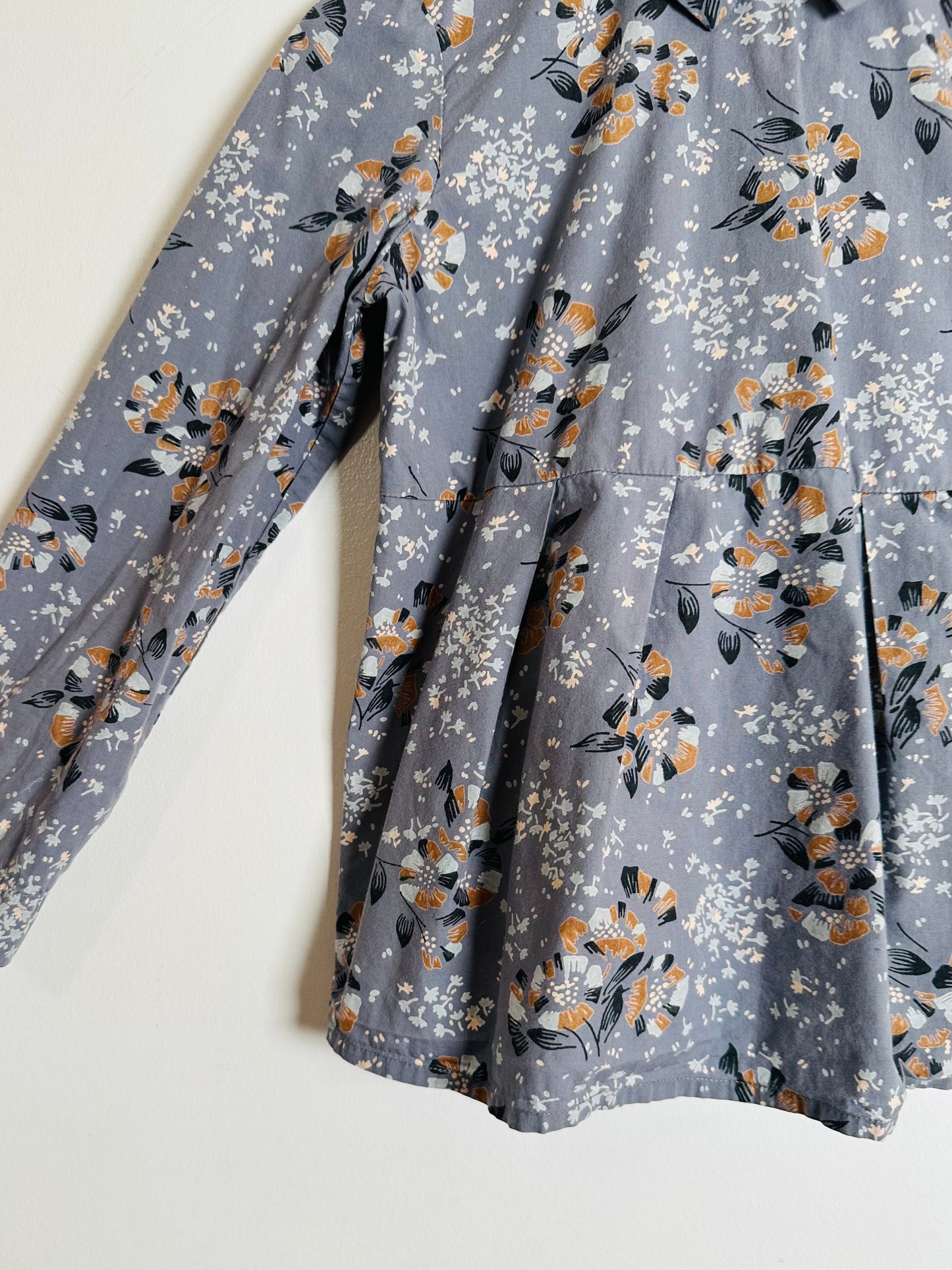 Floral patterned fabric on a white background