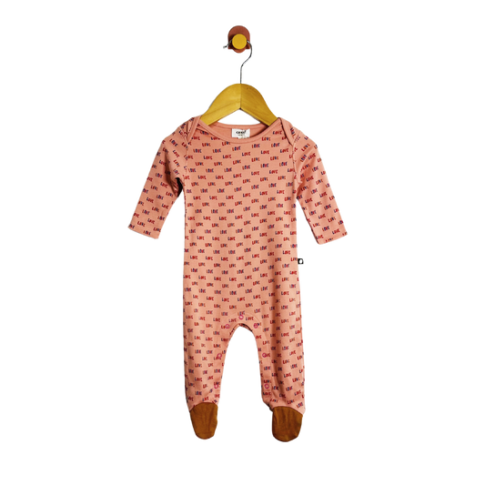 Oeuf Love Footed Onesie / 3-6M