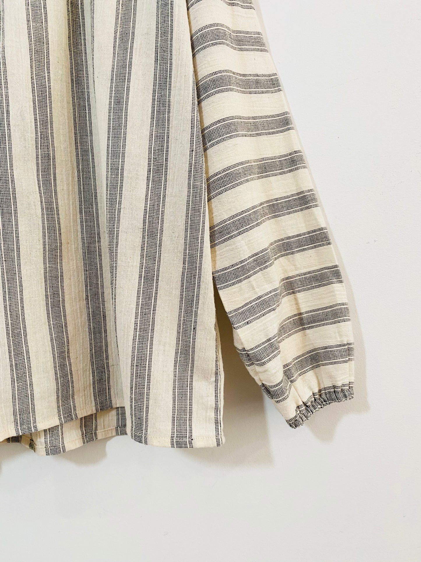 stripe cotton blouse / 8Y