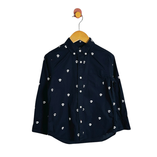 Crewcuts Skully Button-up / 4-5Y