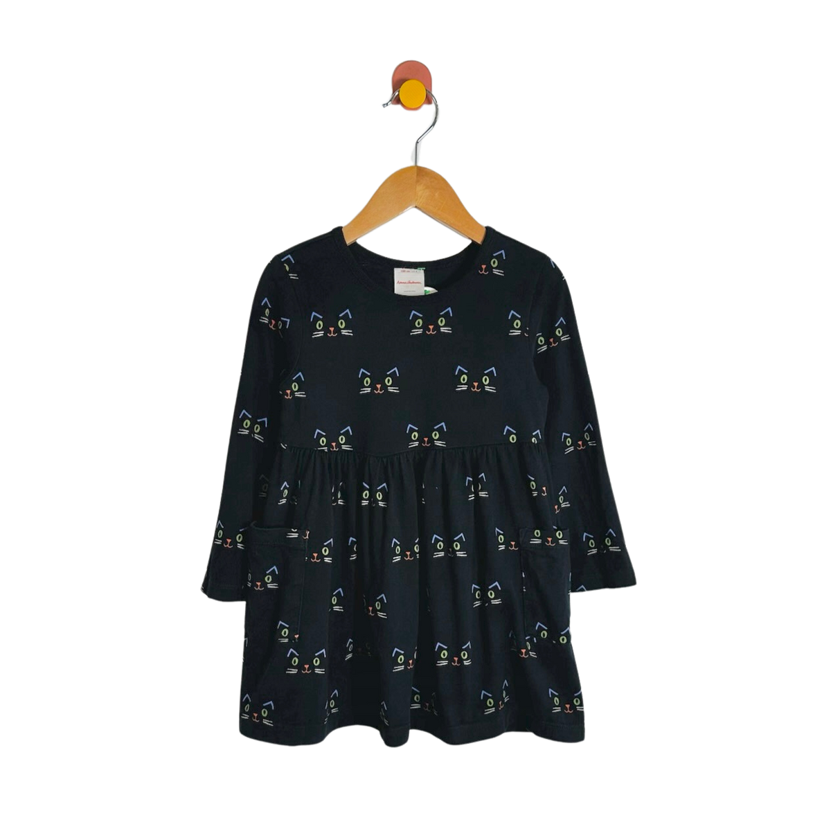 Hanna Andersson Black Cat Dress / 4Y