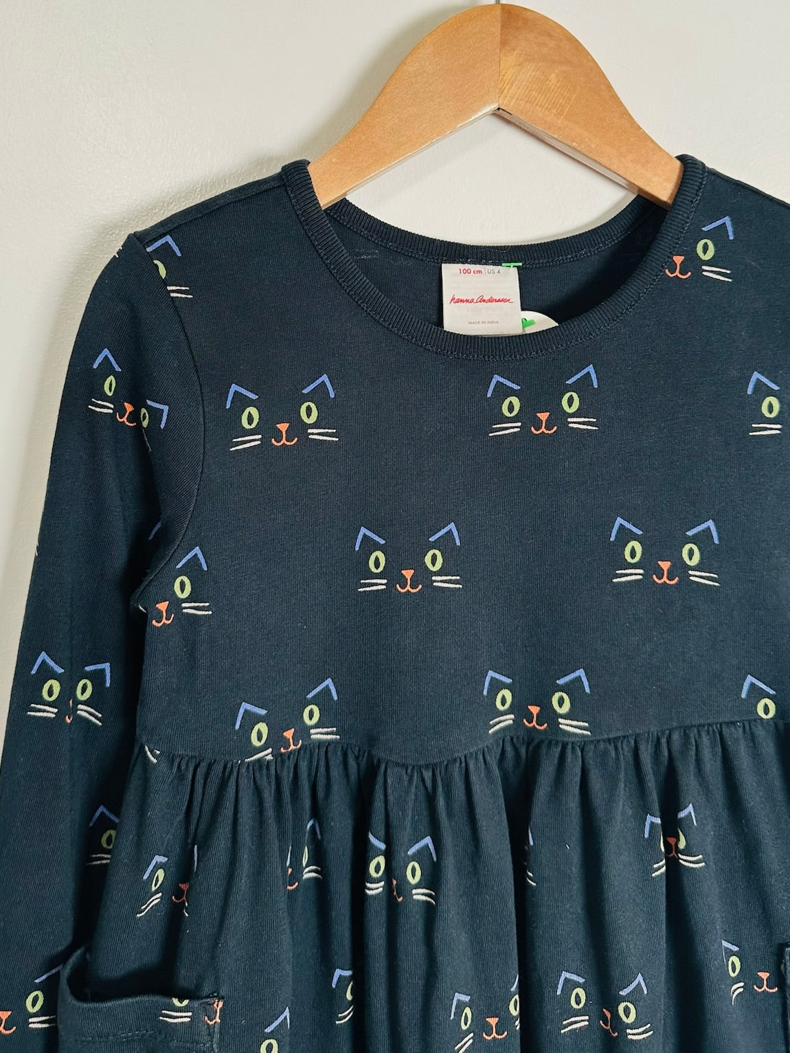 Hanna Andersson Black Cat Dress / 4Y