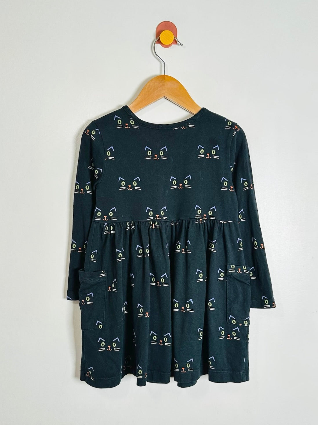 Hanna Andersson Black Cat Dress / 4Y