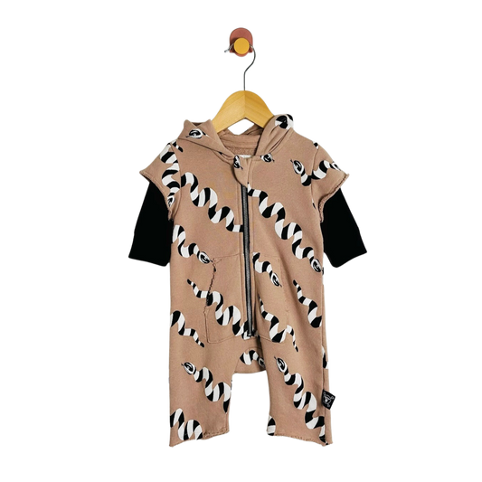 Nununu Stripey Snakes Playsuit / 0-3M