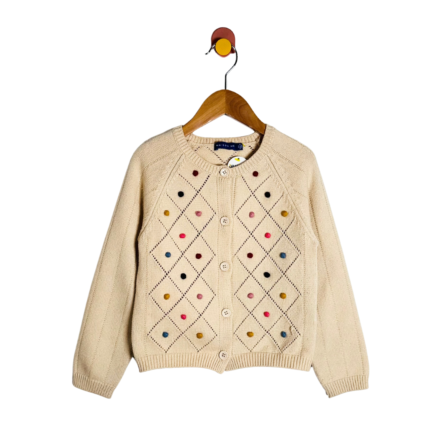Maison Me Pom Pom Cardigan / 4Y