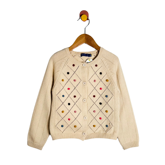 Maison Me Pom Pom Cardigan / 4Y