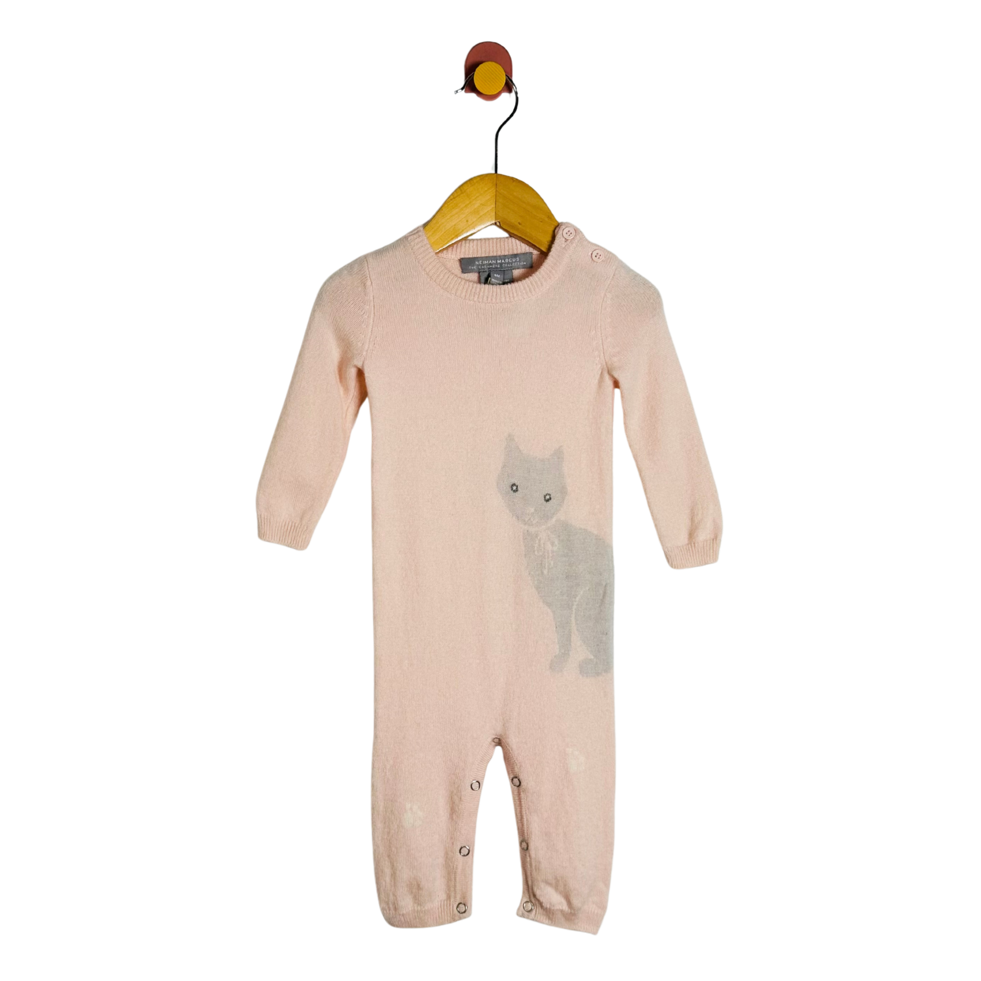 Neiman Marcus Cashmere Kitten Onesie / 6M