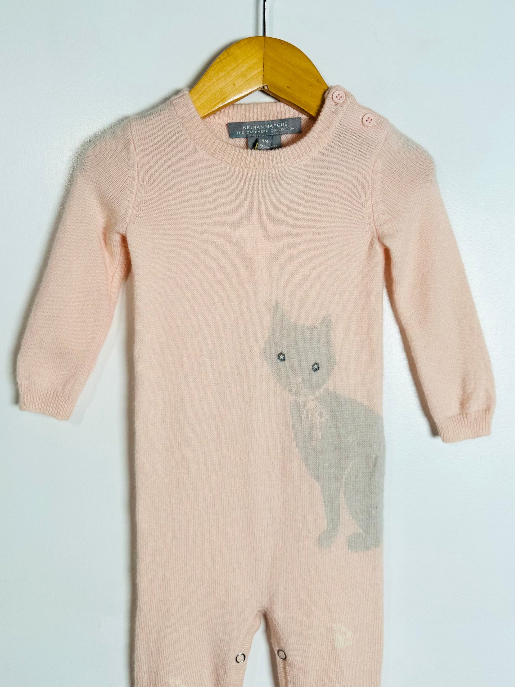 Neiman Marcus Cashmere Kitten Onesie / 6M