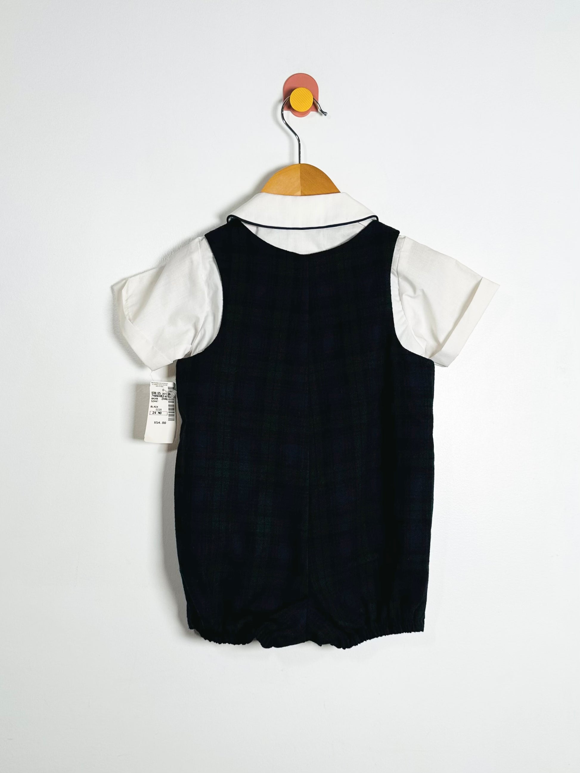 Vintage Plaid Romper / 24M